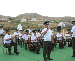 Военный оркестр пограничных войск СНБ РА в Арцахе.