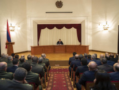 E. Martirosyan Introduced to the Officers of the NSS the Newly Appointed Deputies of Director