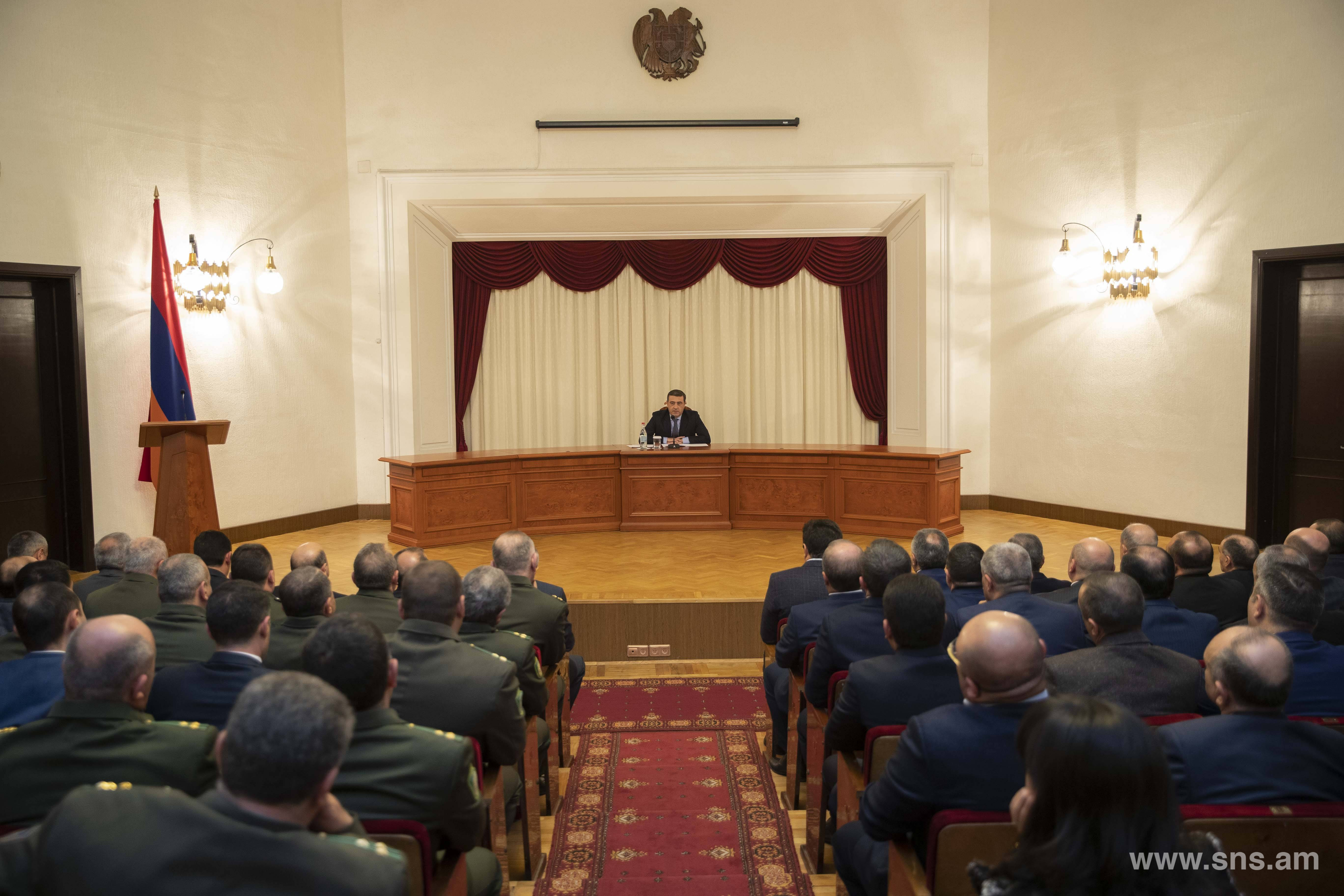 E. Martirosyan Introduced to the Officers of the NSS the Newly Appointed Deputies of Director